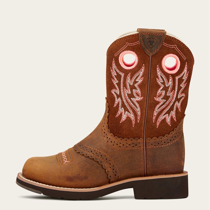 Ariat Bk Fatbaby Cowgirl Western Boot Marron Enfant | FFI-65419366